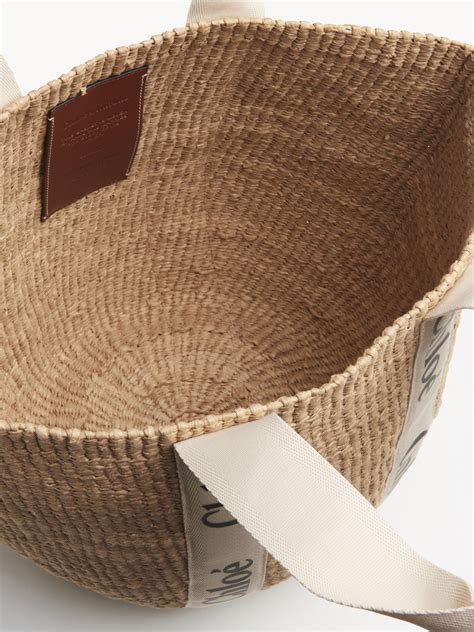 Large Woody basket in natural fibers 